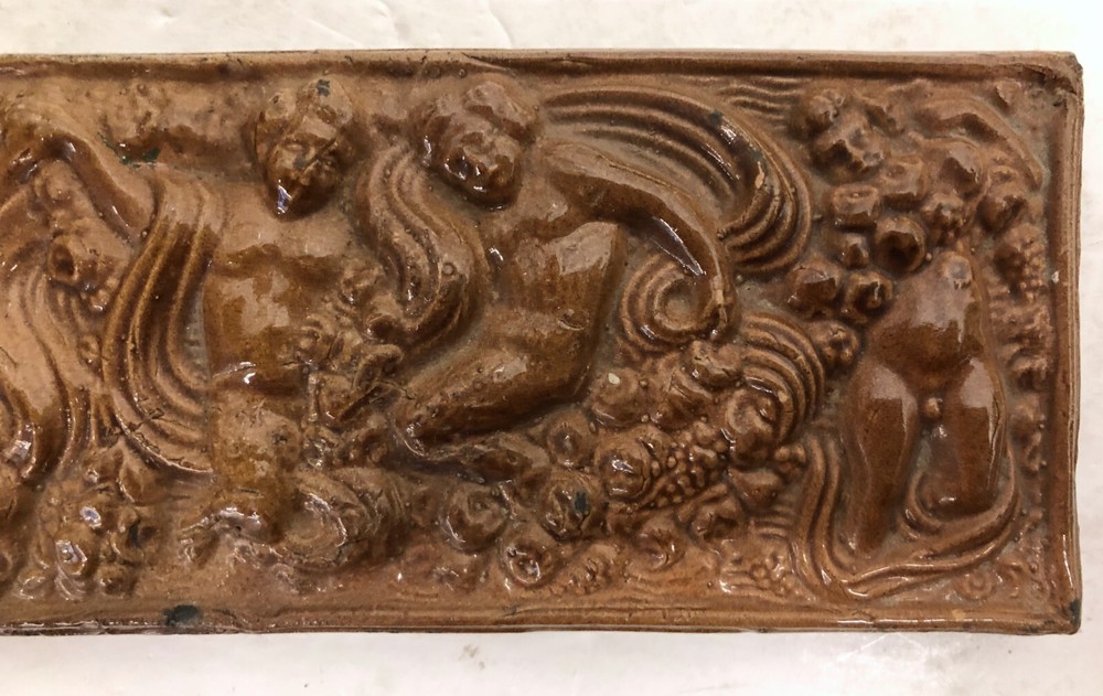 Antique Tile with Cherubs and Putto