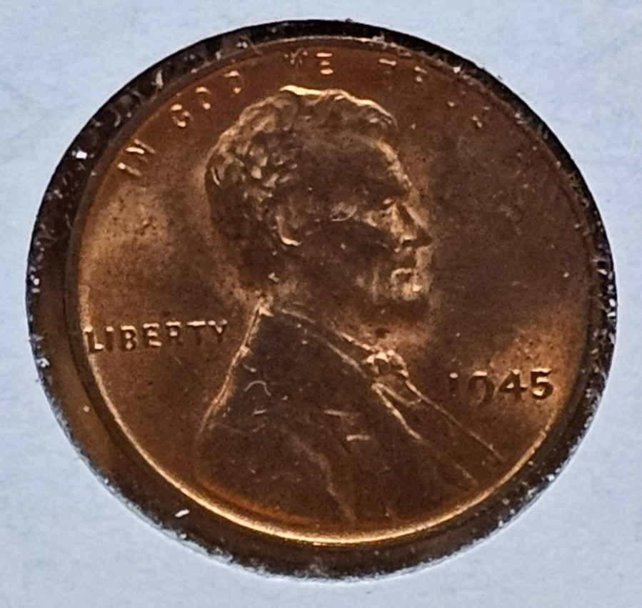 1945 Lincoln Wheat Penny US Cent Sharp