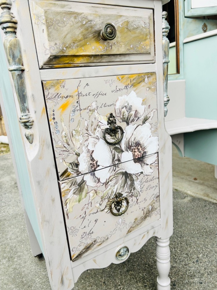 refurbished antique vanity