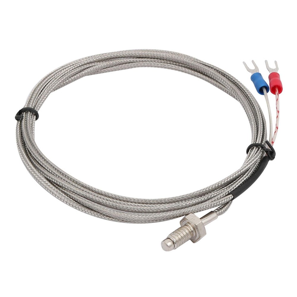 3 Pcs 1/4" Dia Thread K Type Temperature Sensor Thermocouple Probe 2 Meters Long