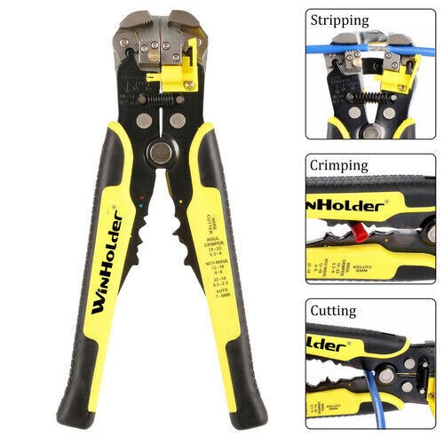 Automatic Wire Striper Cutter Stripper 8" Professional Crimper Terminal Tool