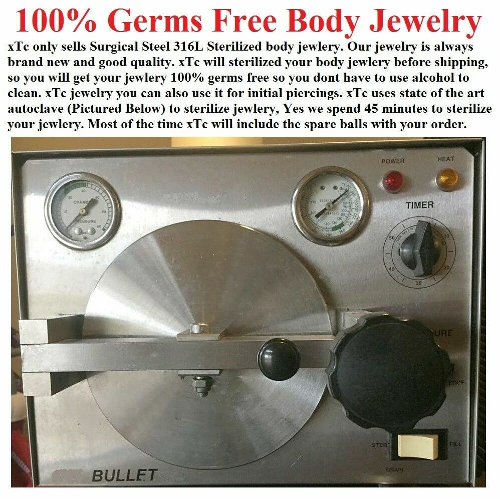 TINY TINY (Only 1mm) SMALLEST GEM 20g Sterilized Stainless Steel Nose "L" Stud.