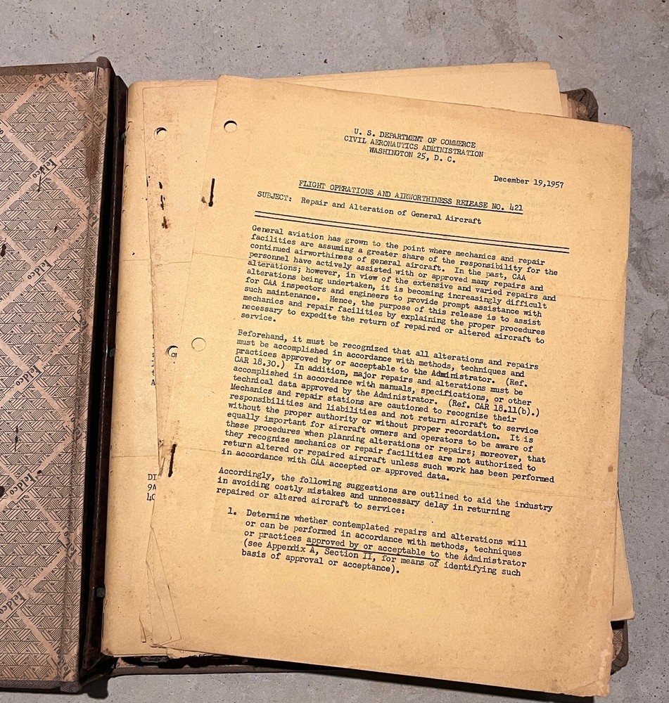 Aviation Safety Release & Flight Operations Documents / Manual 1940s-1950s