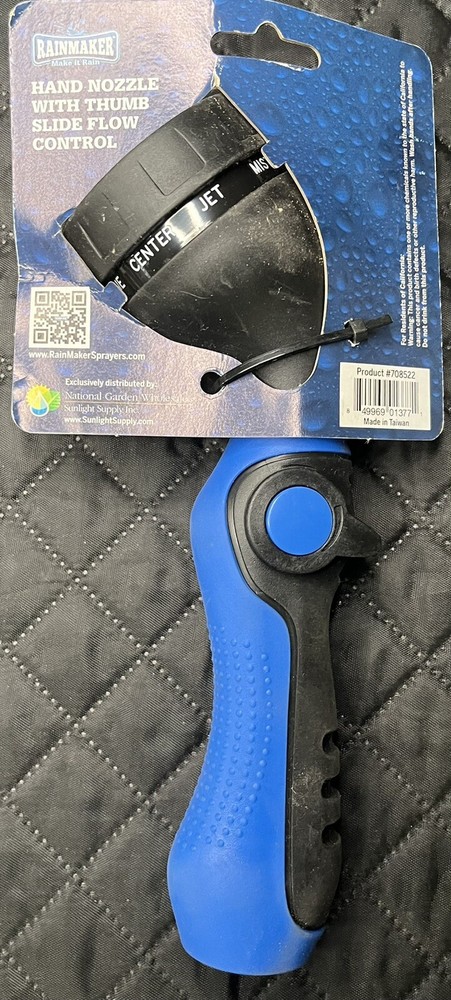 Rainmaker Hand Nozzle w/ Thumb Slide Flow Control - 6 Pattern - Free Shipping