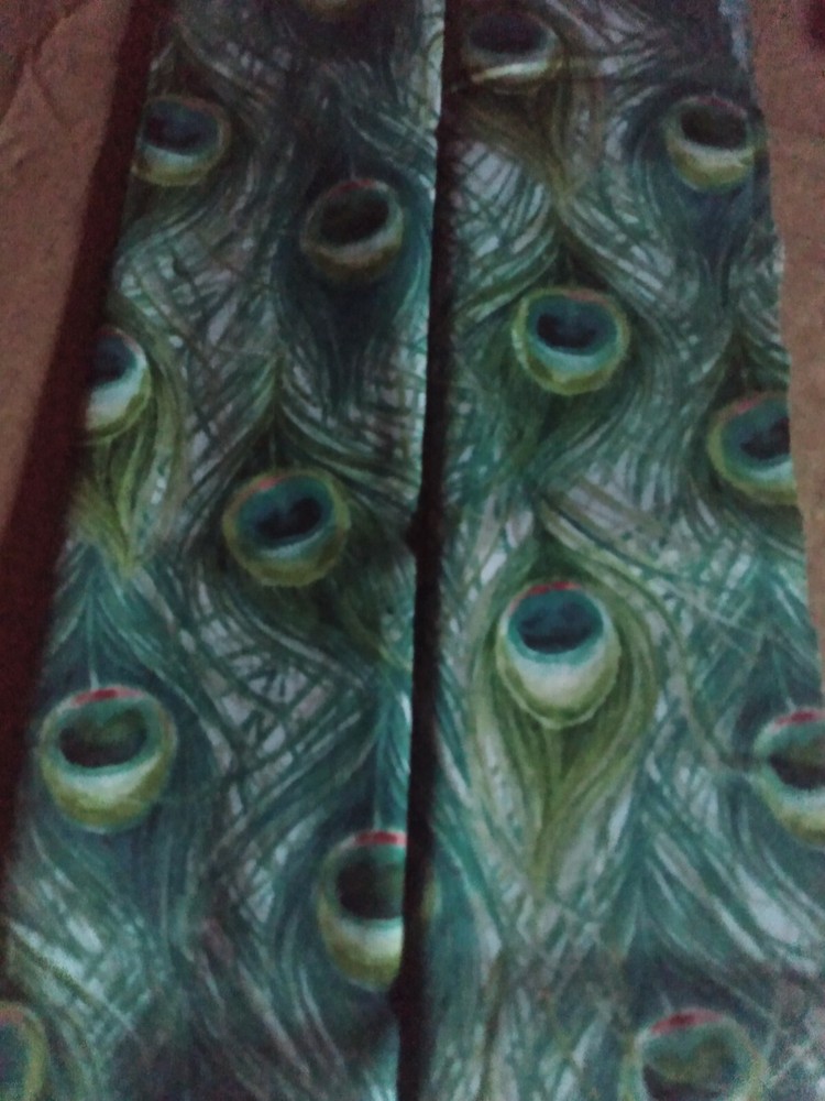 Handmade Peacock Feathers Plastic Grocery Bag Holder