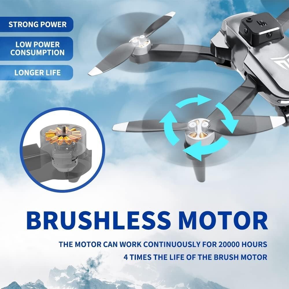 ... Brushless Motor Drone with Camera-4K FPV Foldable Drone with Carrying Case