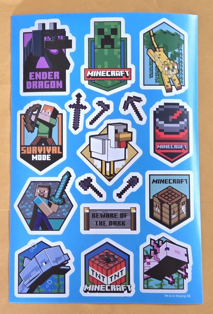 MineCraft Sticker Sheet