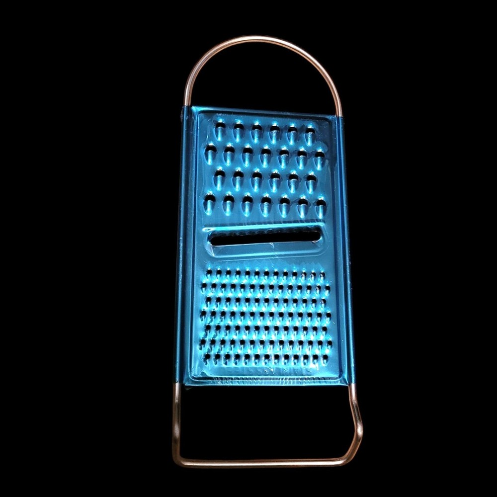 Stainless Steel & Blue Multi-Functional Grater Set Circular & Rectangular