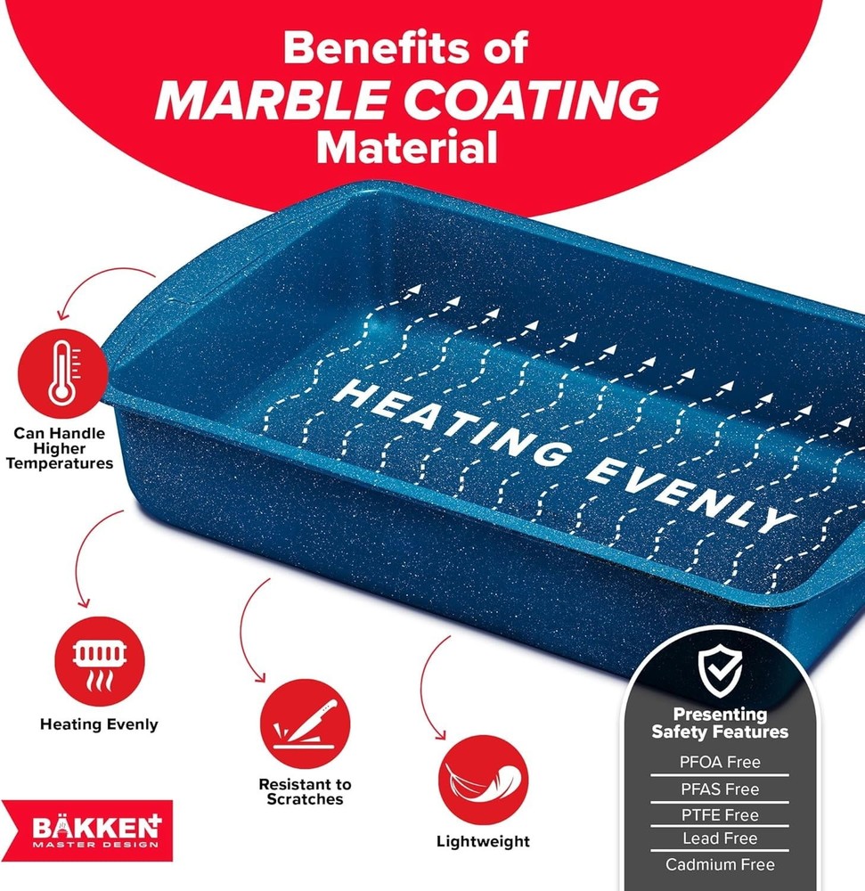 Bakeware Sets Nonstick Carbon Steel Baking Sheet & Pans Stackable 10-Piece