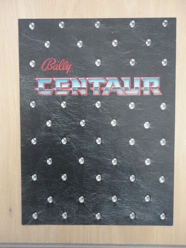 Bally Centaur Pinball Machine Flyer Magazine Pull Out Advertisement