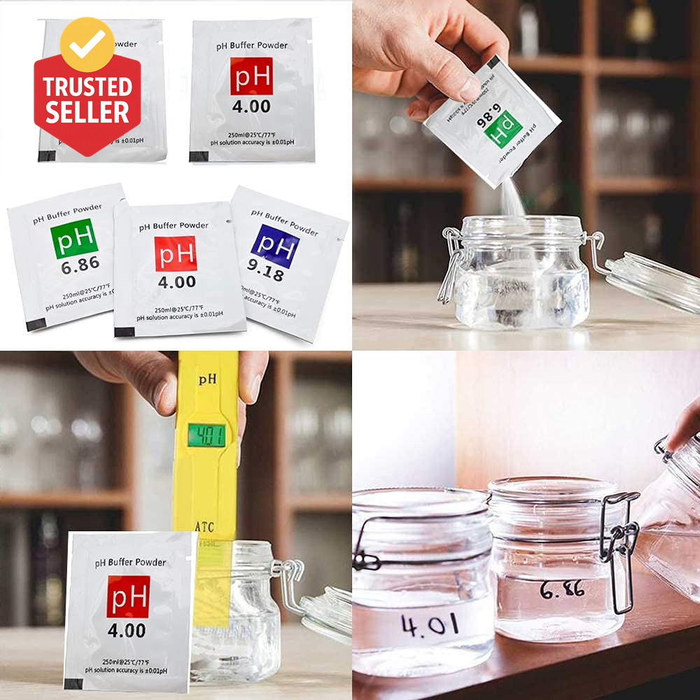 18 Pack Ph Calibration Solution Powder 6.86/4.00/9.18, Ph Buffer Calibration Sol