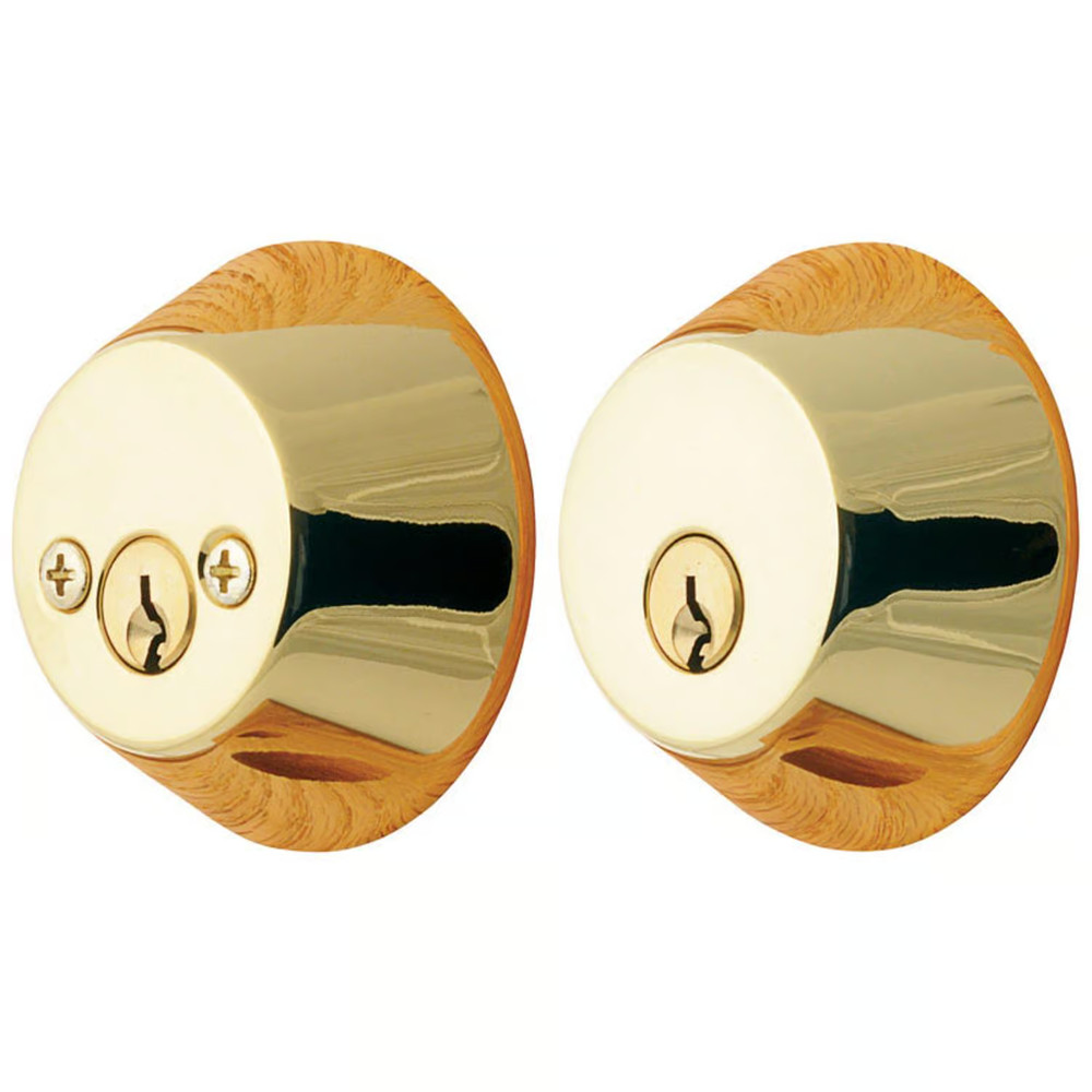 Ace Polished Brass Solid Brass Double Cylinder Deadbolt 5490552