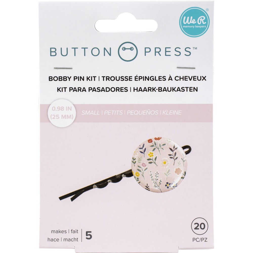 We R Button Press Bobby Pin Backers-Makes 5 - 3 Pack
