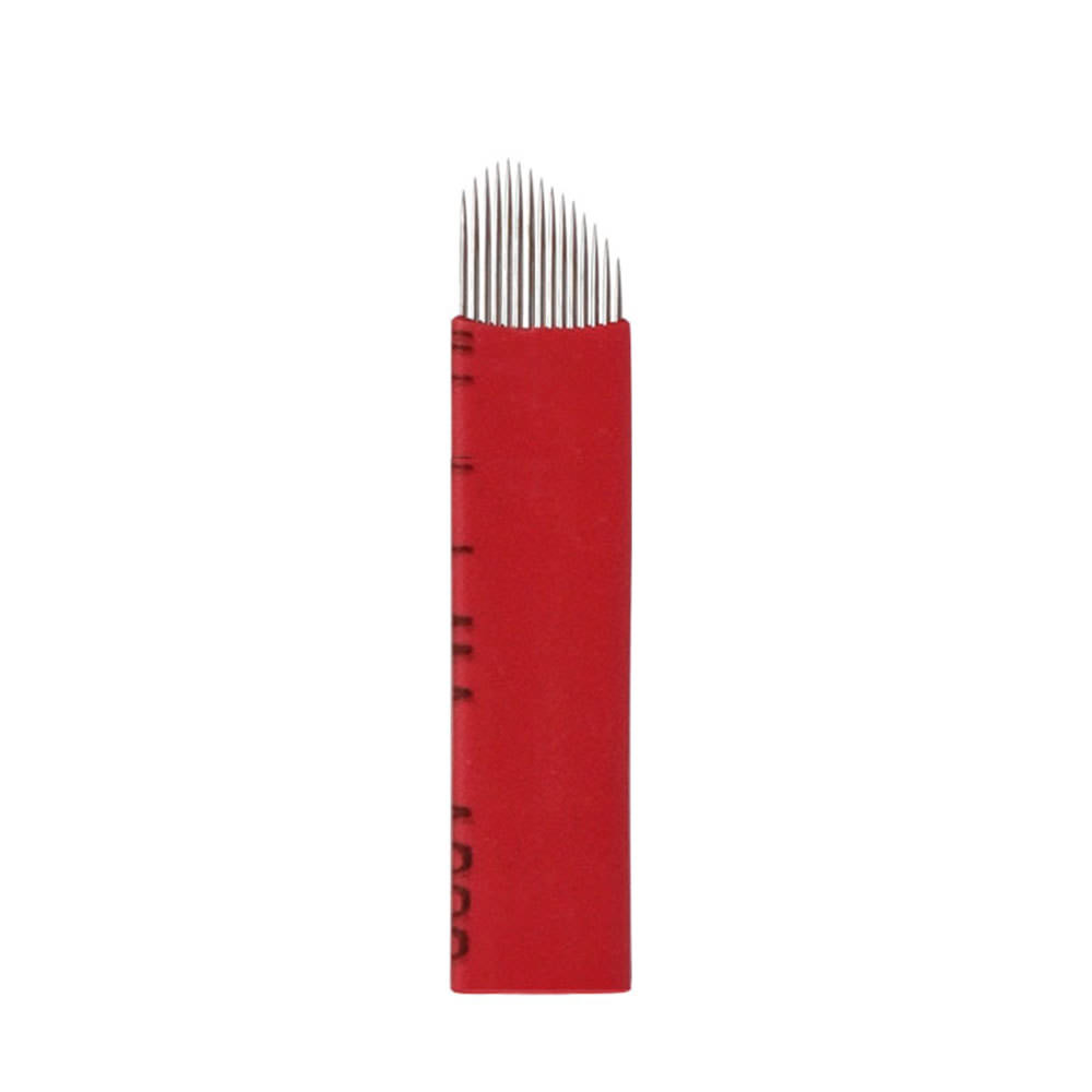 15 U Shape Needles Microblading Permanent Makeup Eyebrow Tattoo Chamfering Blade