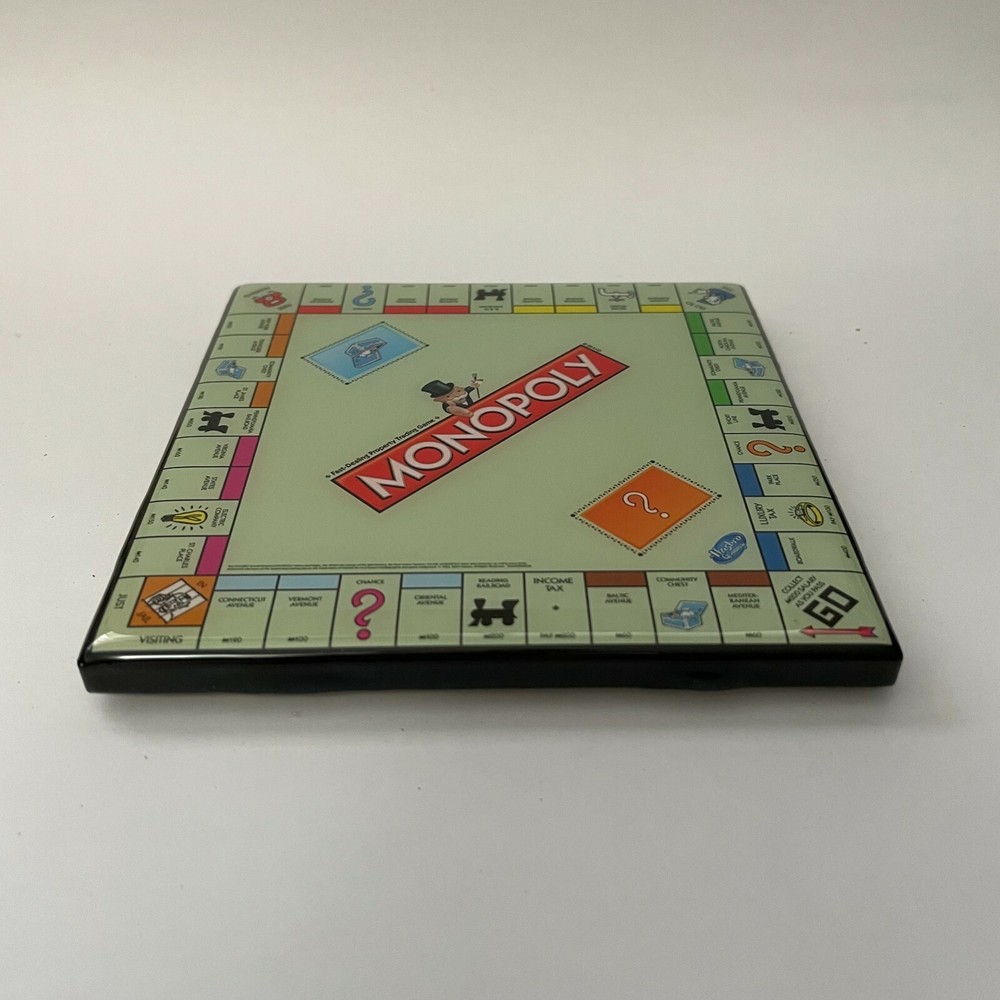 MONOPOLY BOARD Custom Ceramic Tile COASTER Barware Cork Games