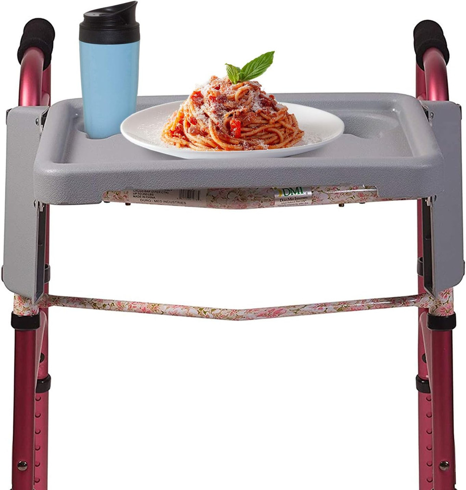 Walker Tray, Rollator Tray, Mobility and Walker Accessory Tray Table Fits Most S