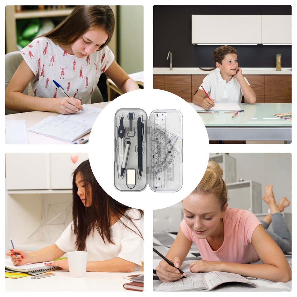 Compass and Protractor Set 10X Math Geometry Kit Protractor Kit for School