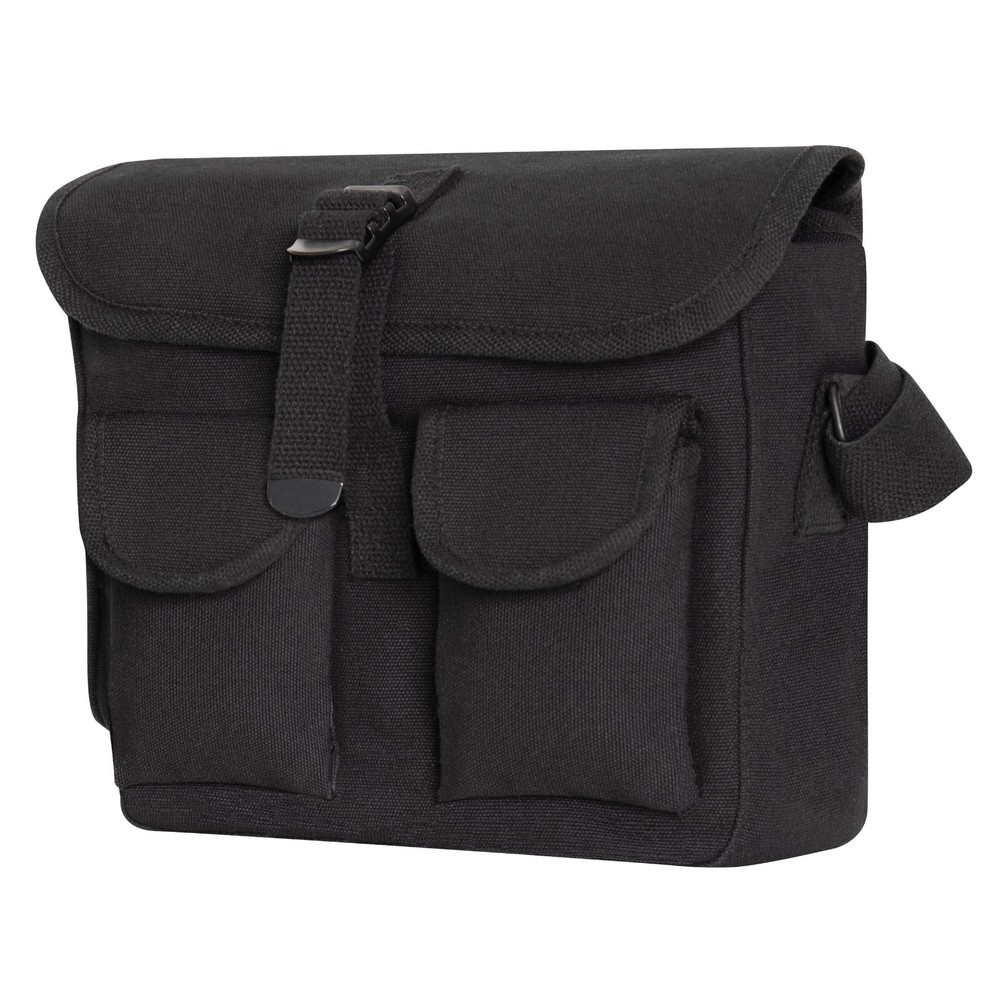 Rothco Canvas Ammo Shoulder Bag | Black | 2278