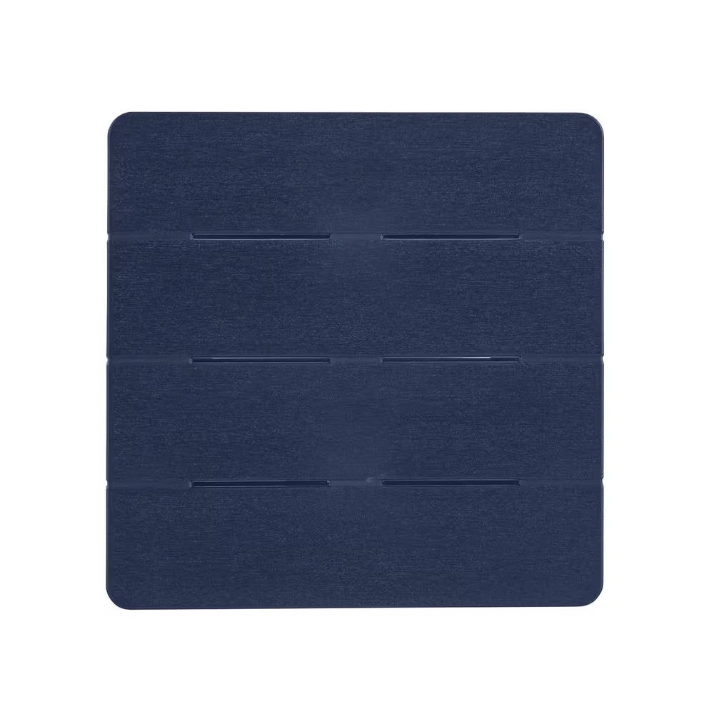 Deluxe 20 In. Resin Midnight Square Patio Side Table with Storage