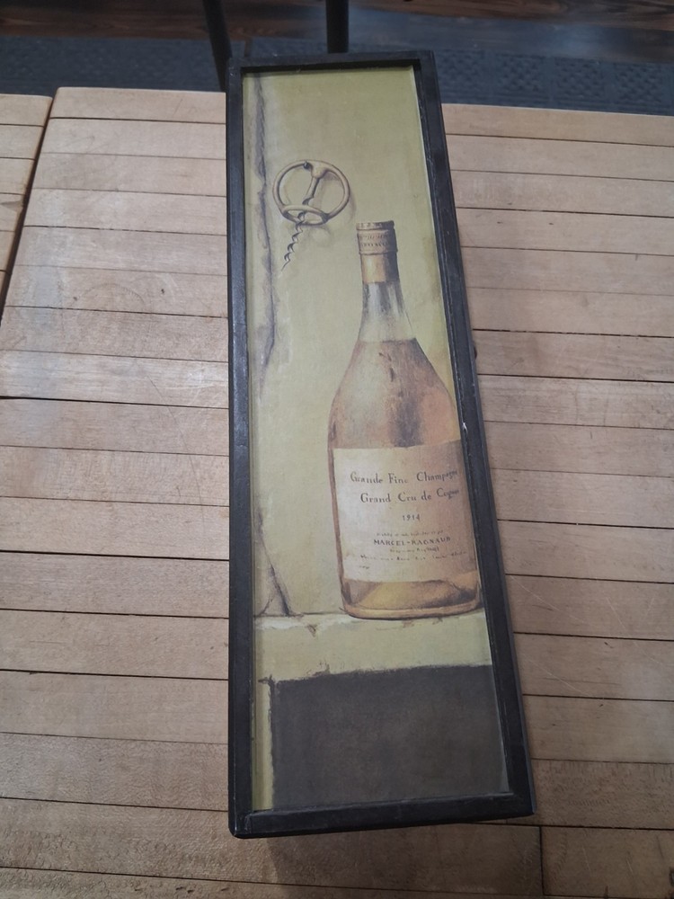 Wooden Wine Bottle Caddy Rustic Rope Handle Decorative Storage Box