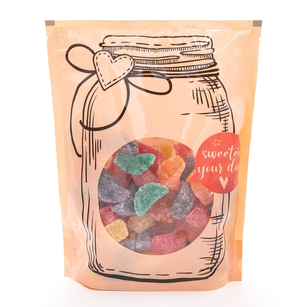 Fruit Slices - 2 Pound Bulk Pack (65 Count) - Assorted Fruit Jelly Candy - Unwra