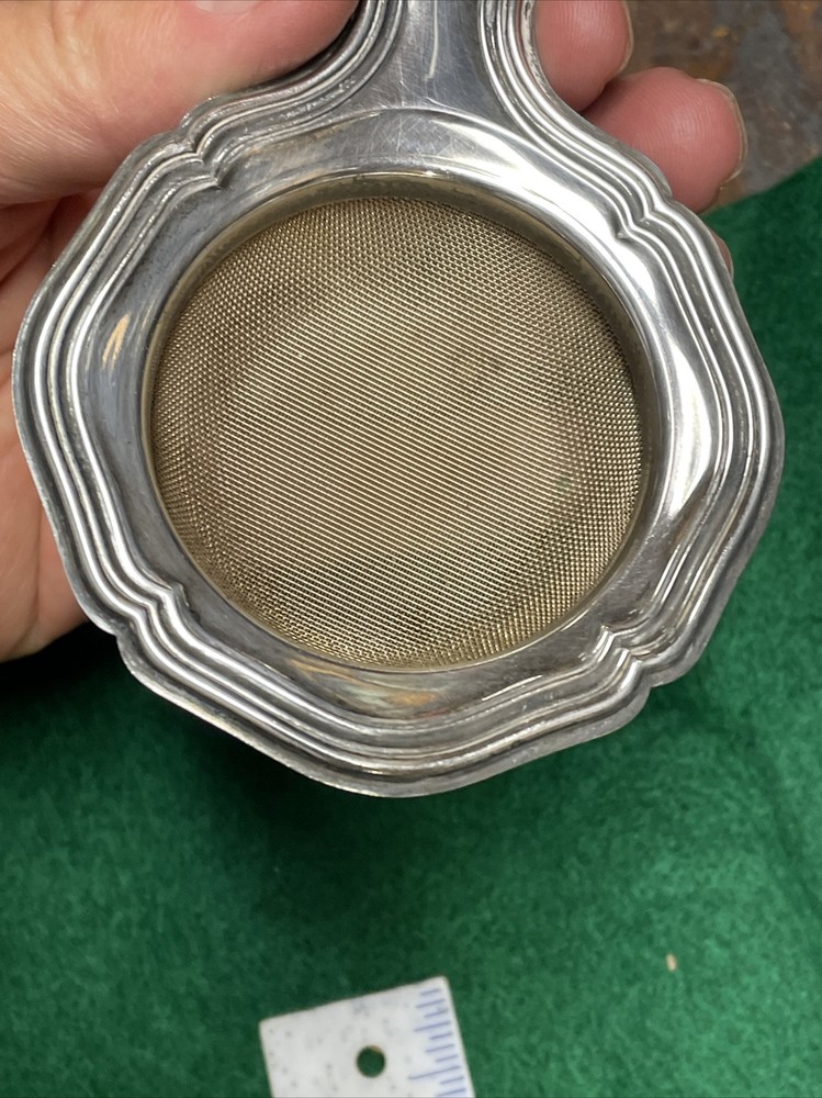 Unusual Vintage Silver Plate Strainer and Base