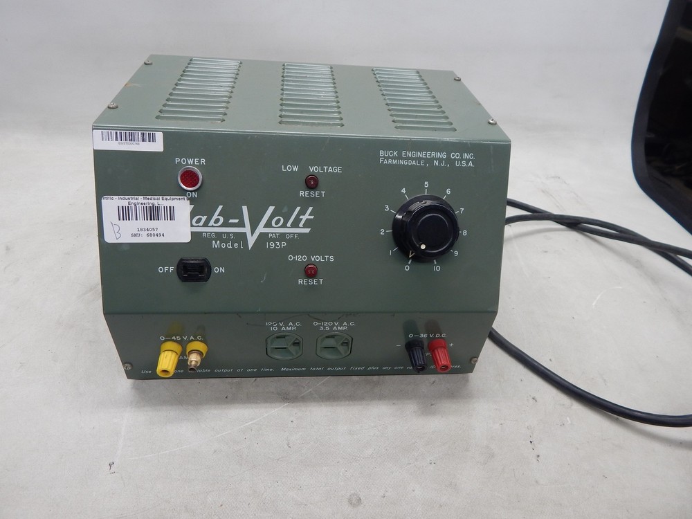 Lab-volt 197 P Variable Power Supply Buck Engineering AC & DC