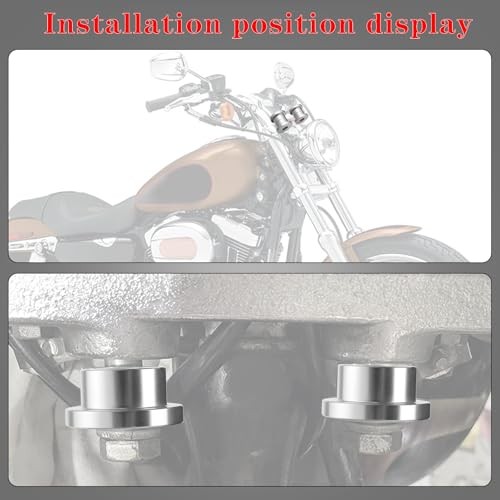 Solid Billet Handlebar Riser Bushings Compatible with Harley Softail Silver