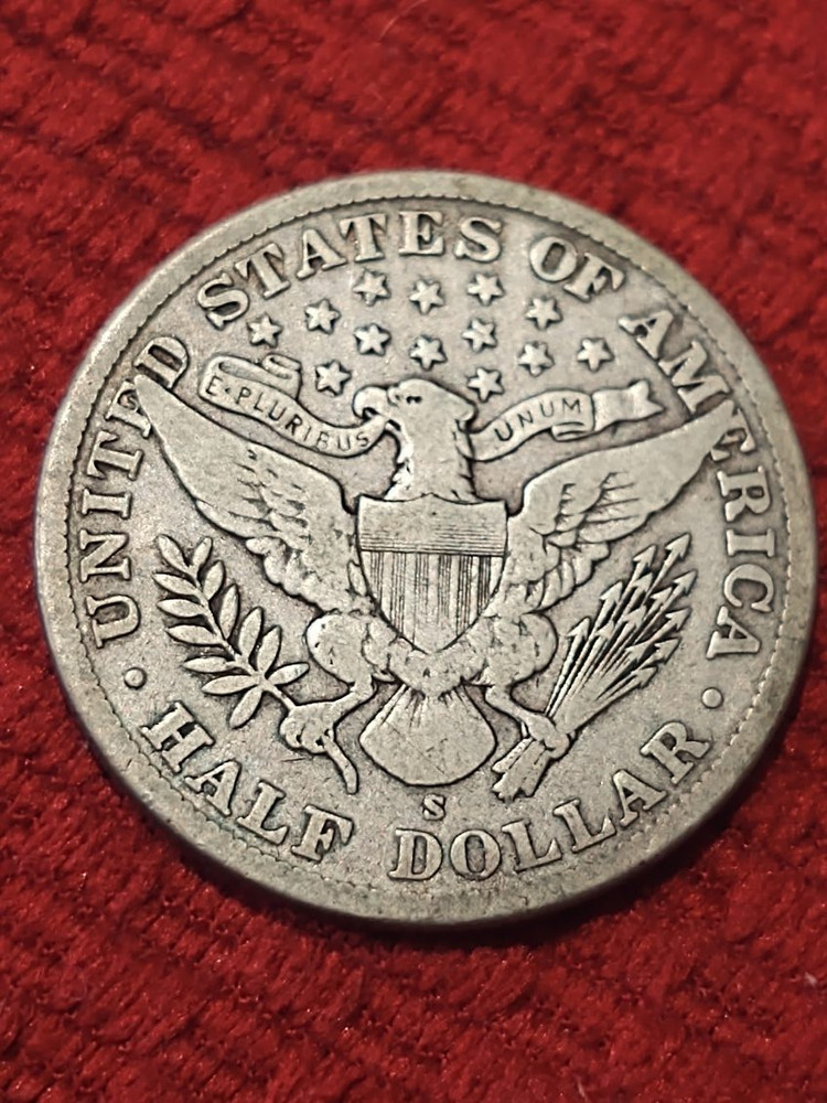 1905-S Barber Silver Half Dollar High Fine Partial LIBERTY