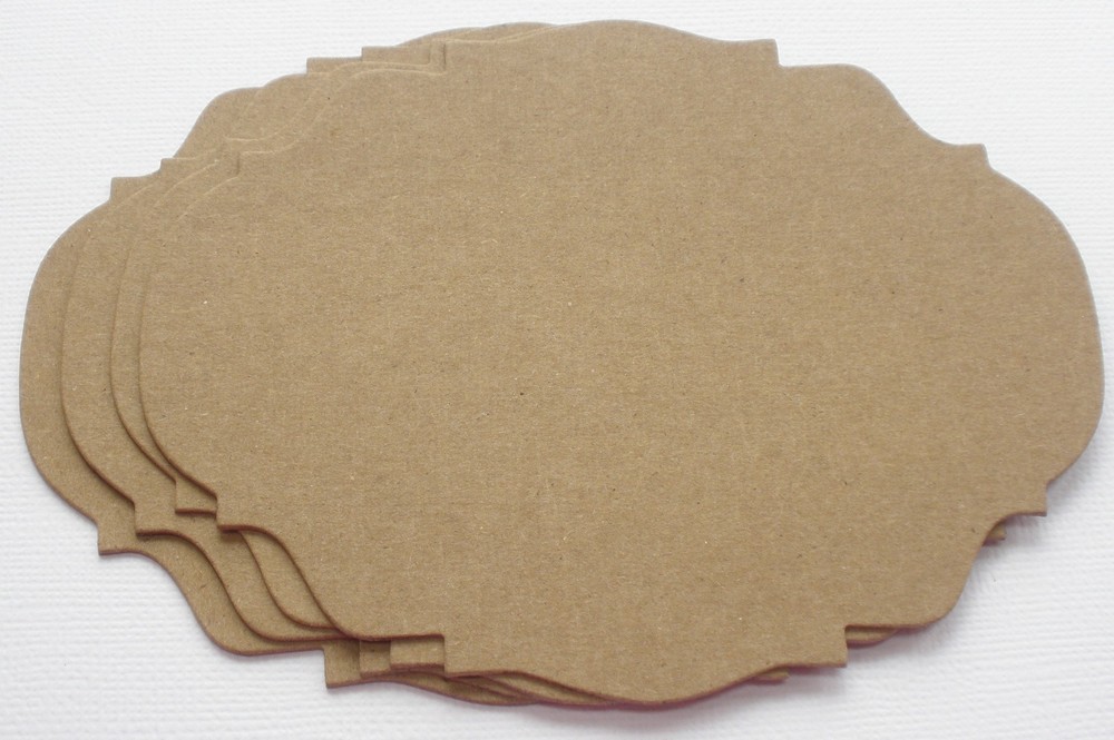 {4} BAROQUE NOTES - Matt Frame Bare Chipboard Die Cuts Embellishments