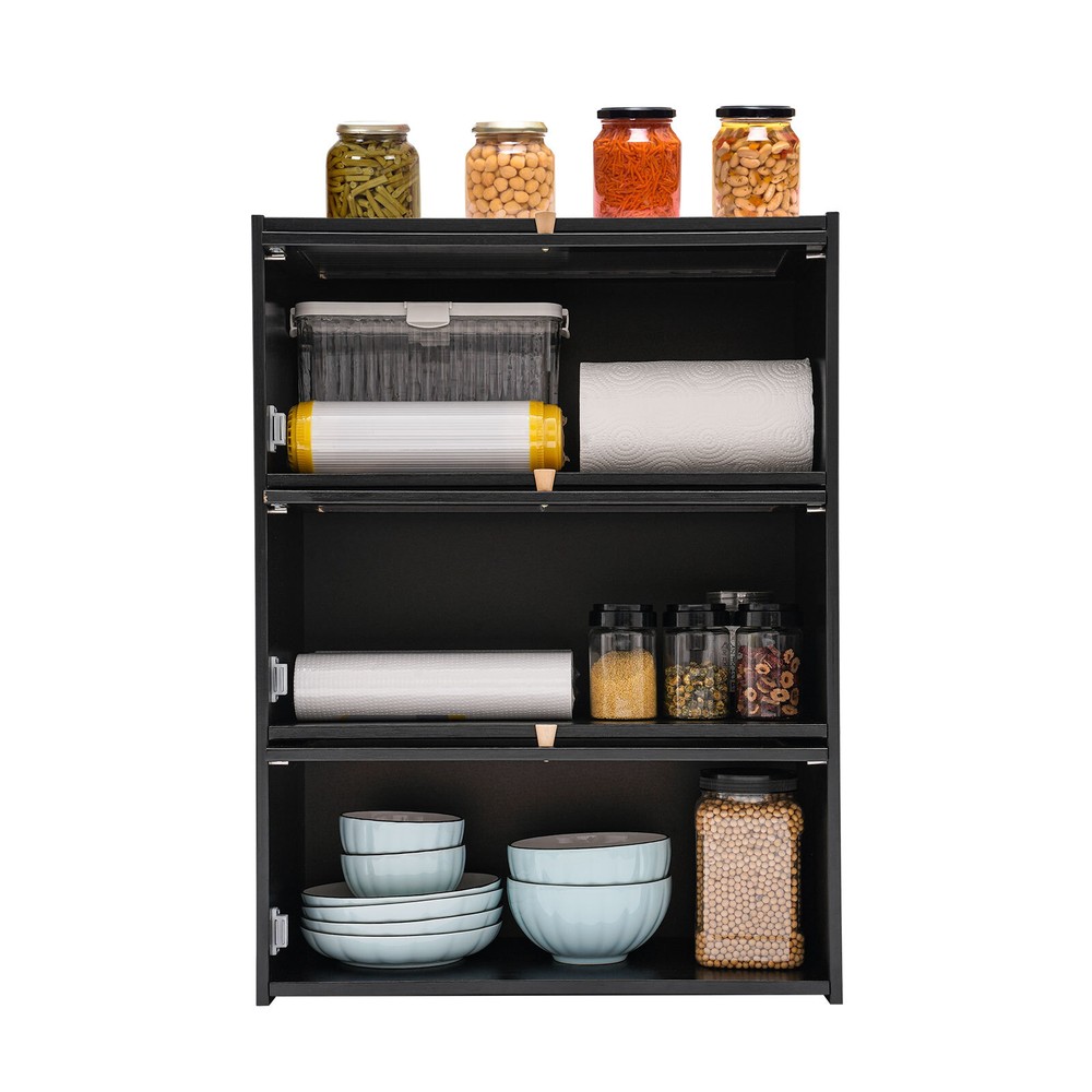 Stylish Black Storage Cabinet – Space-Saving Solution for Home Organization