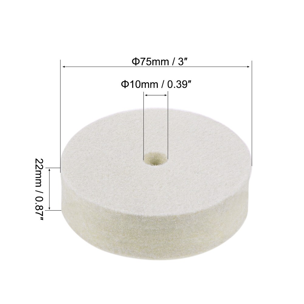 2pack 3" Compressed Wool Polishing Wheel Round Buffing Pads for Bench Grinder