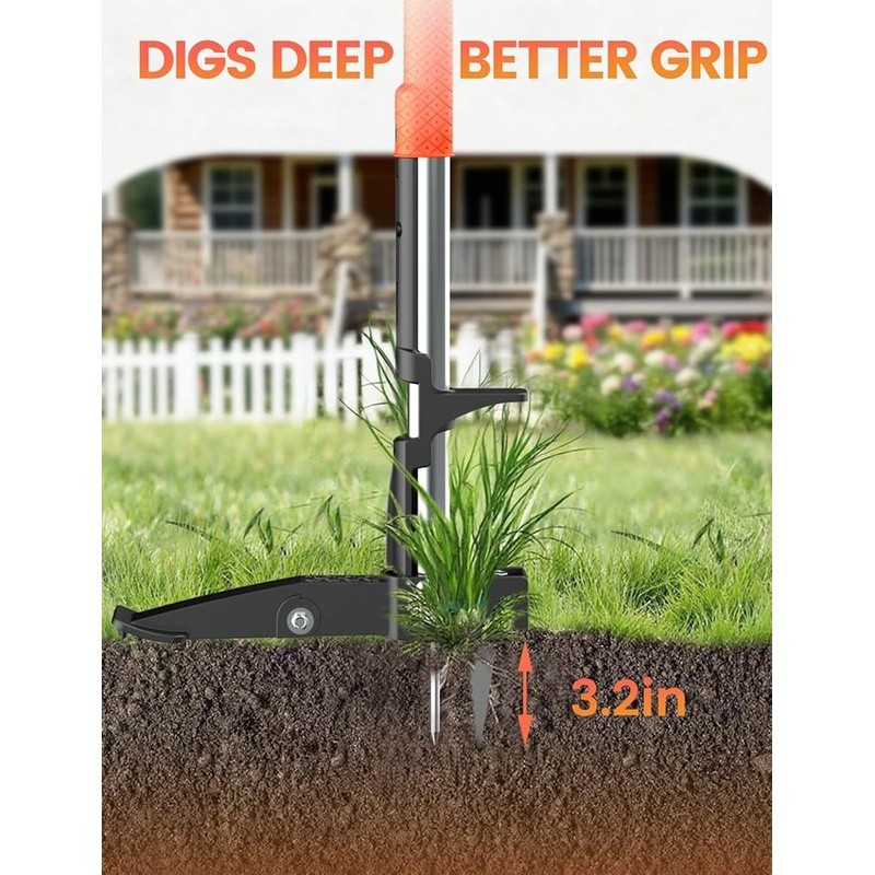 2-Pack Adjustable Weed Puller Tool Kit Heavy Duty Easy Eject Garden Weeder New