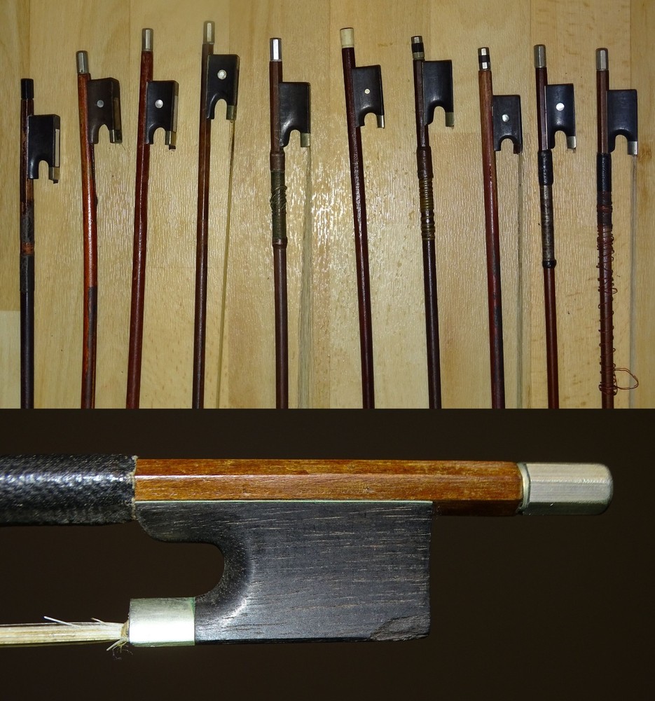 10 OLD VIOLIN BOWS FOR RENOVATION (S067)