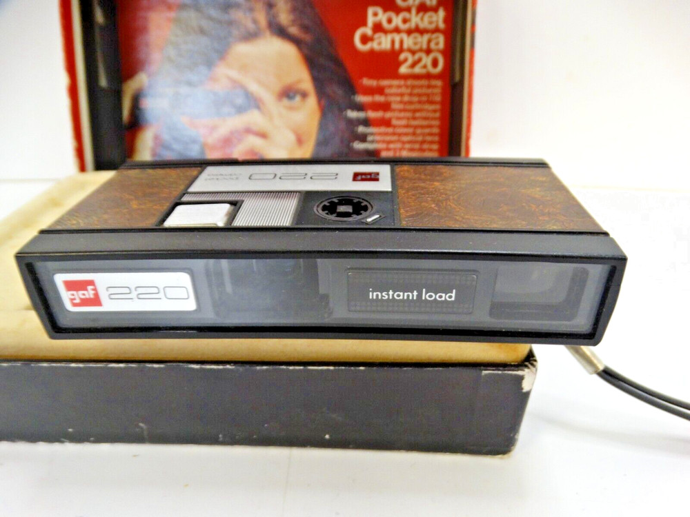 GAF Pocket Camera 220 In Box. Vintage