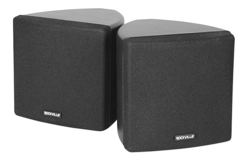 Technical Pro RX4CH Bluetooth Home Receiver+(8) 3.5" Cube Wall Speakers in Black