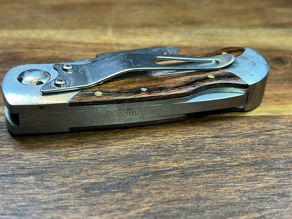 VINTAGE WOOD HANDLE FOLDING POCKET RAZOR KNIFE REPLACEABLE Blade