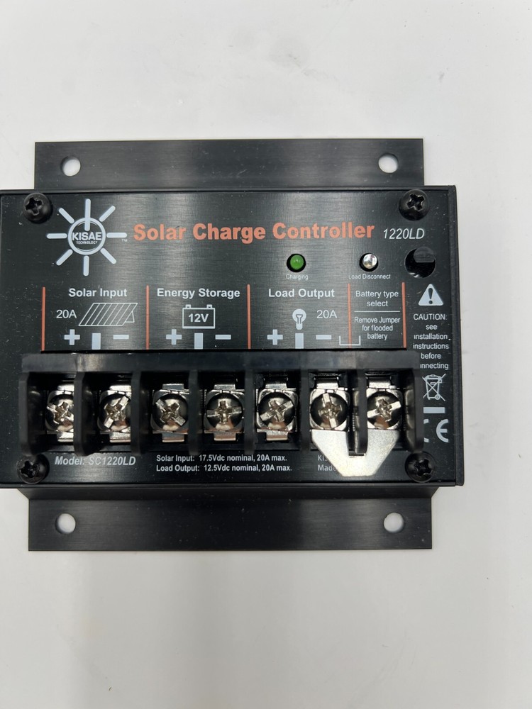 KISAE SC1220LD Technology Solar Charge Controller 20A Max 17.5VDC Nominal Input