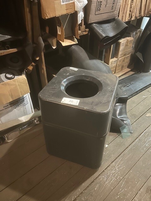 Commercial trash can - about 2ft tall
