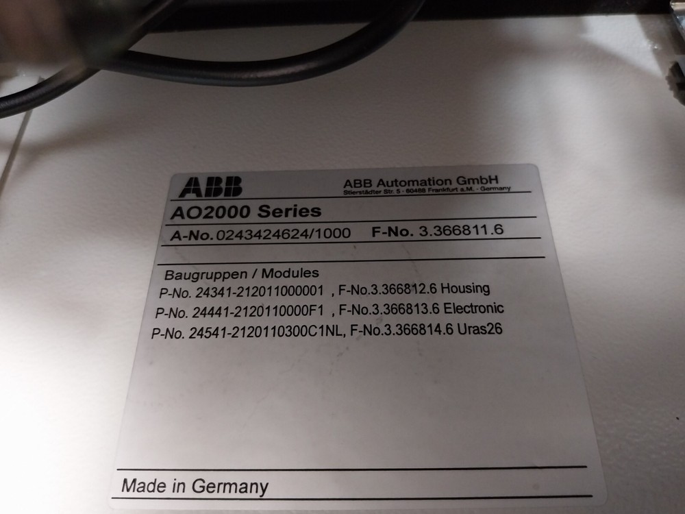 ABB AO2020 Continuous Gas Analyzer Module 100-240V