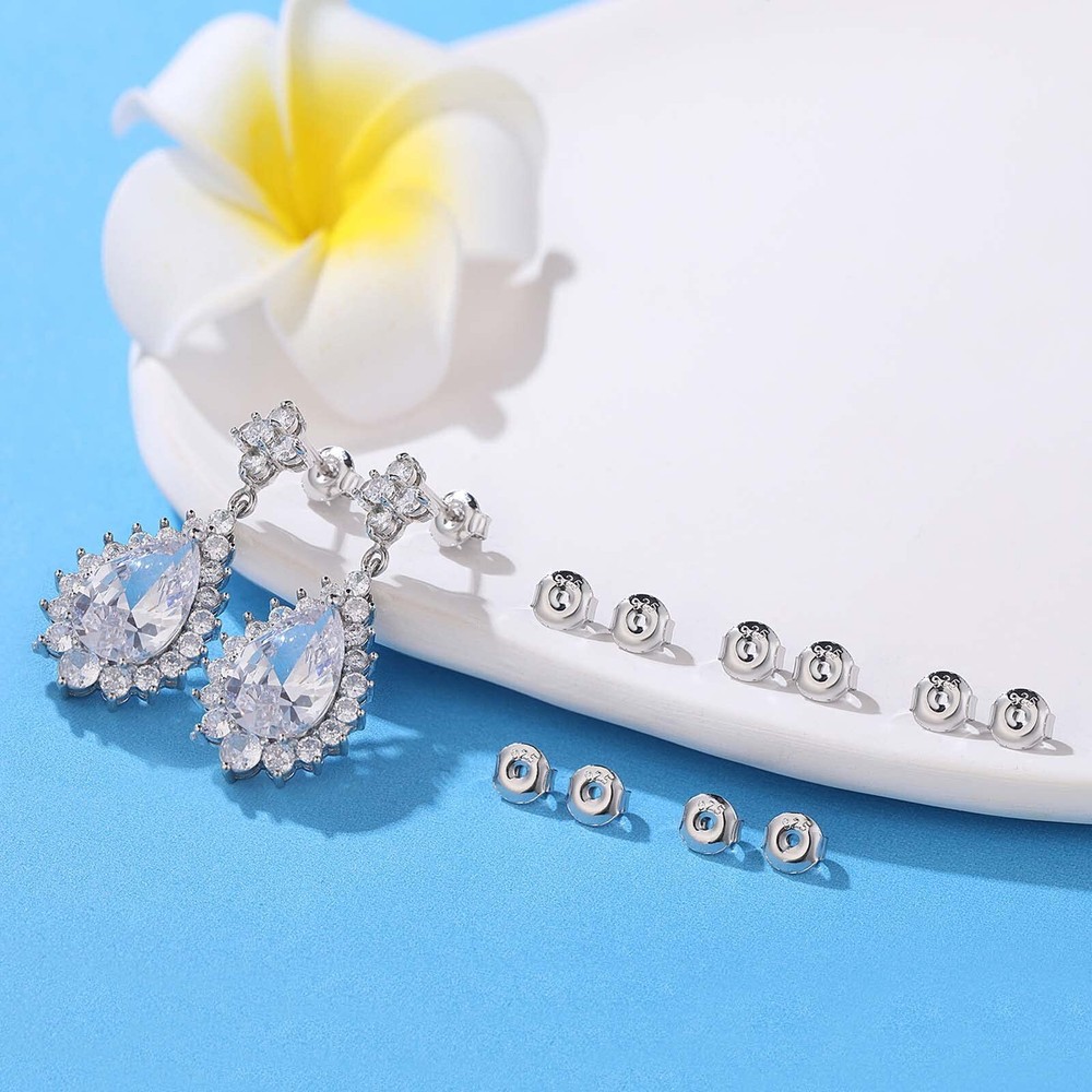 Earring Backs for Studs, 12 PCS 925 Sterling Silver Earring Backs Replacement...