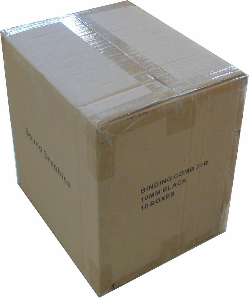 10mm (55 sheets) Plastic Binding Comb 20 Ring x 1000's - Black