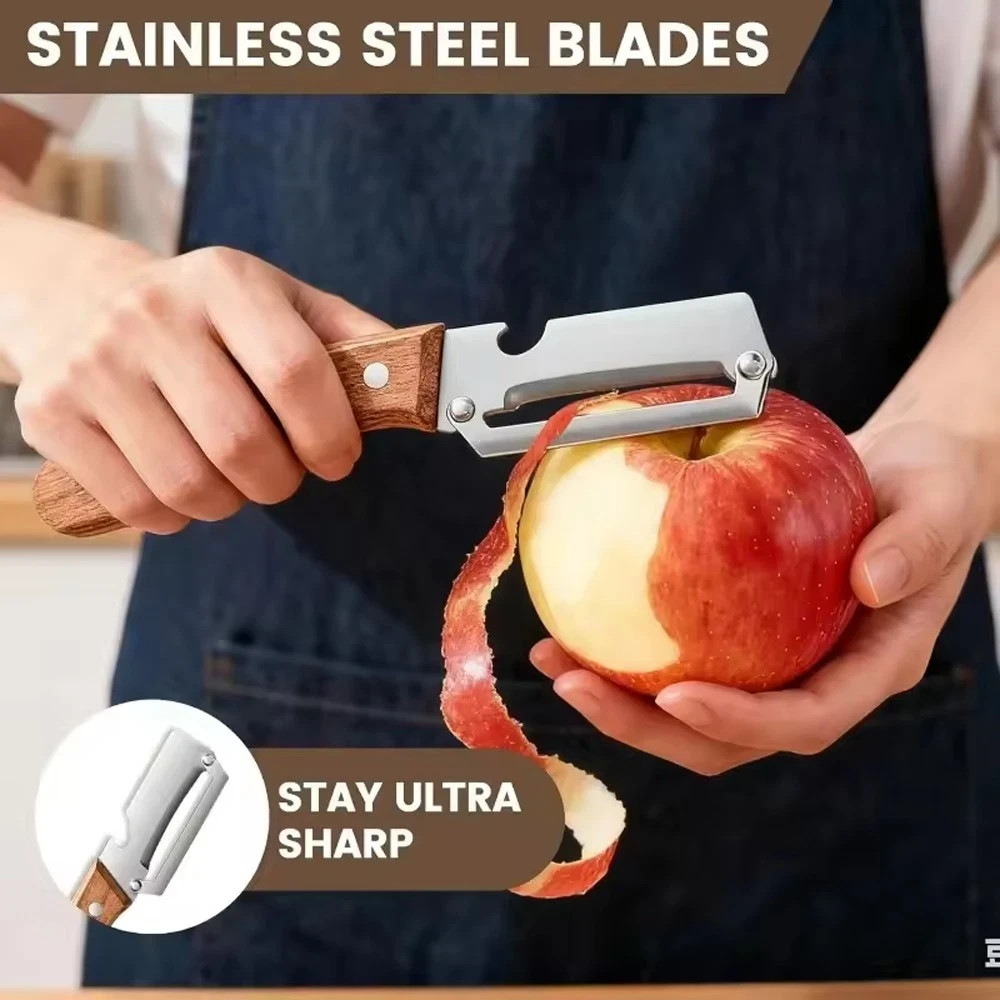 Multi-functional Vegetable Peeler for Kitchen, 2 in 1 Single Blade Peelers Tool