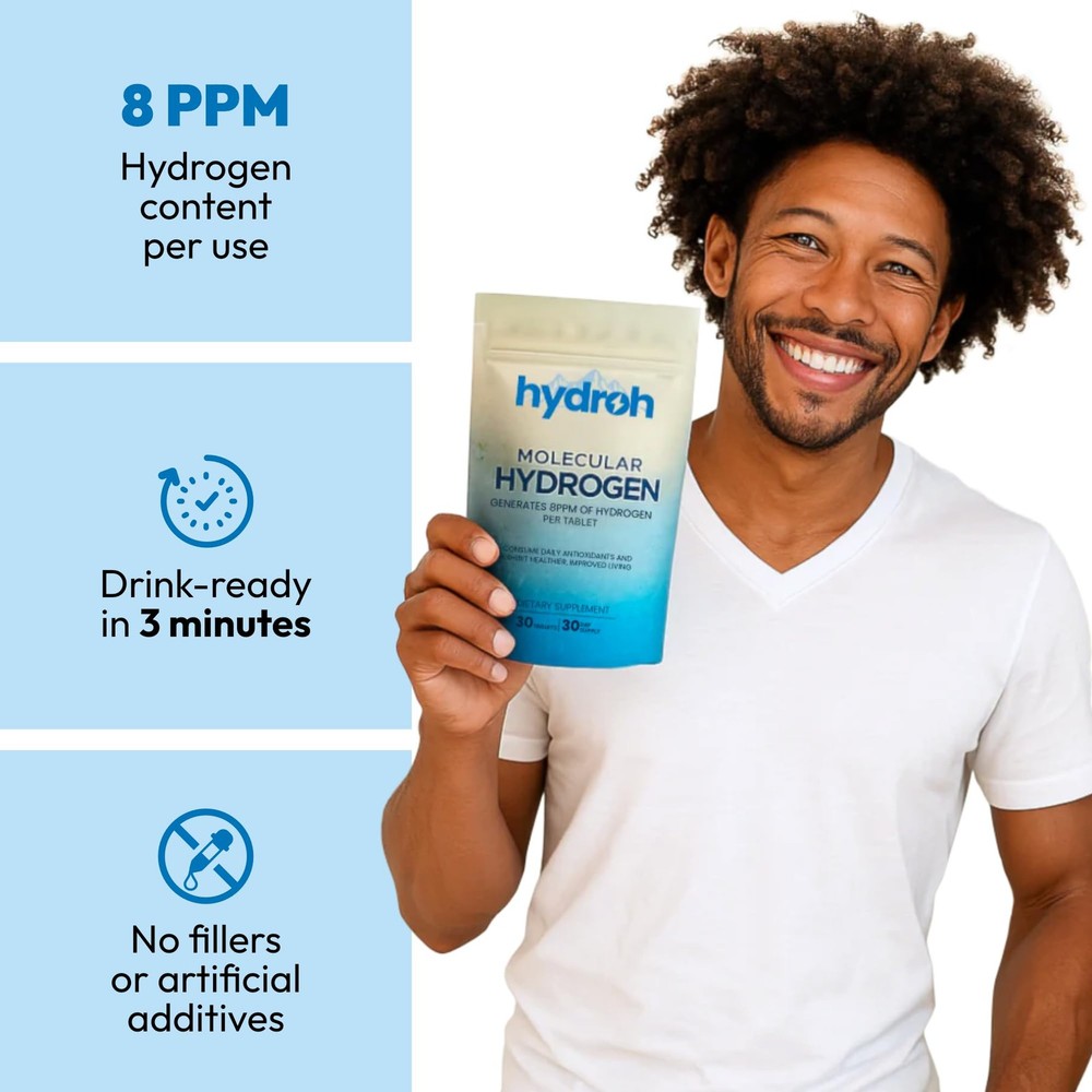 Hydrogen Water Tablets, Molecular Hydrogen Tablets for Drinking Water, Antiox...