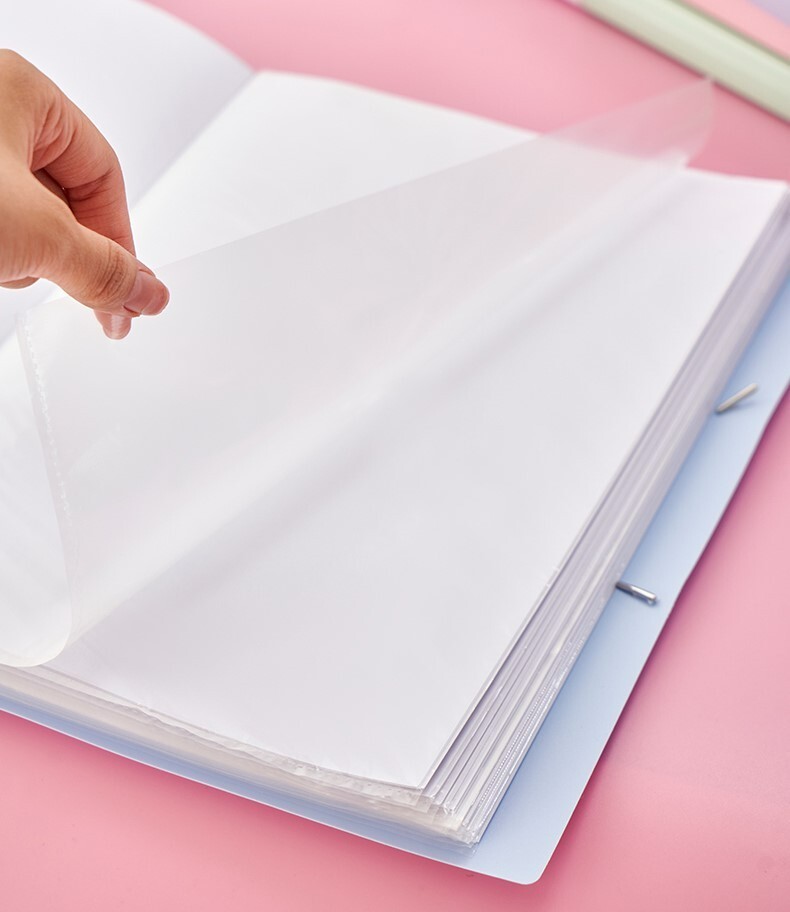 4x A4 Document Folder Pastel Colour 60 Pocket Presentation Display Office School