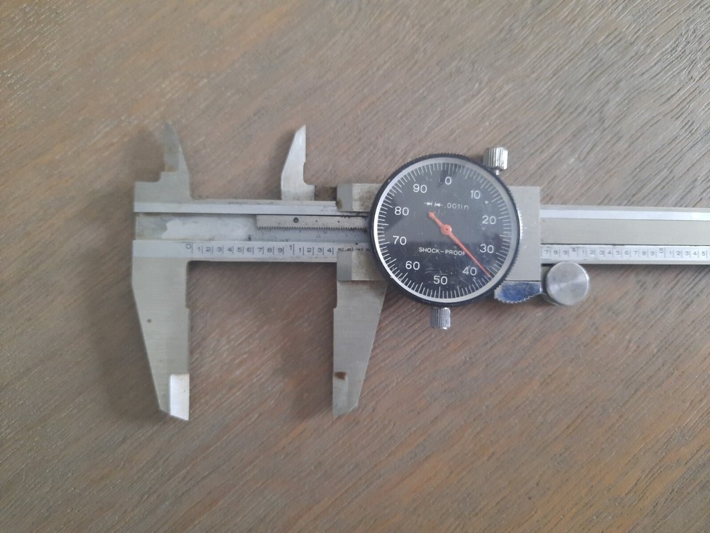 VTG Stainless Hardened Dial Caliper 6" Long Shock-Proof Machining Tool