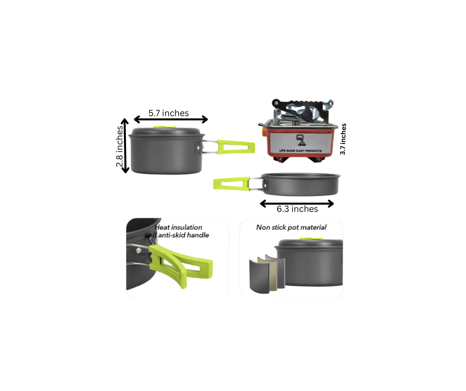 30-Piece Camping Cookware Mess Kit
