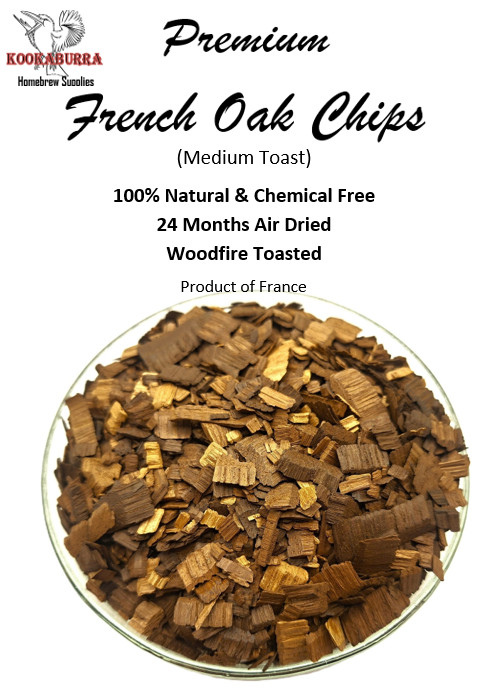 Premium French Oak Chips (Medium Toast) 75 Grams for Spirits/ Wine / Beer / Mead