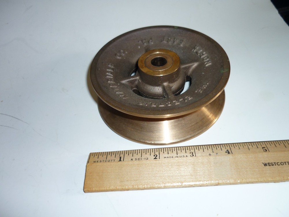 Vintage Brass 4 Inch Pulley
