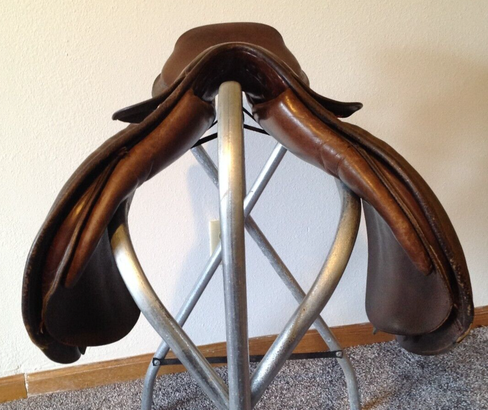 Brown 16 inch Jumping Saddle - Square Back
